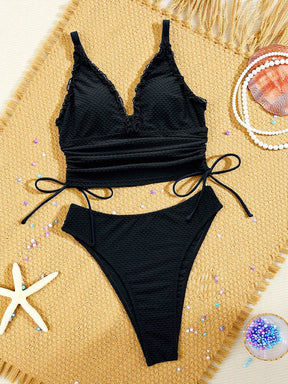Tankini Drapeado Decote V Resort