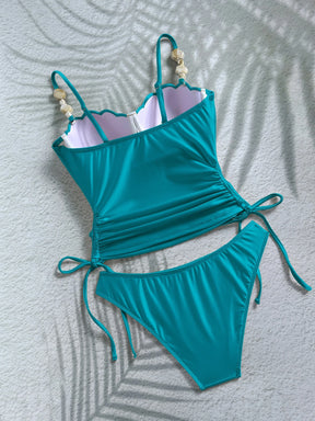 Tankini Drapeado Pérola Vintage