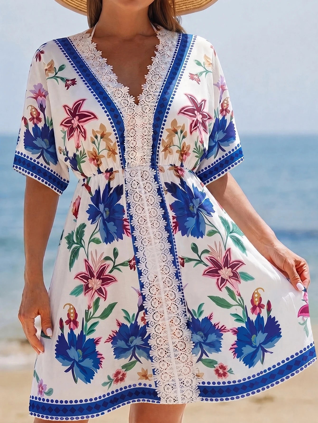 Saída Elegante Renda Verão
