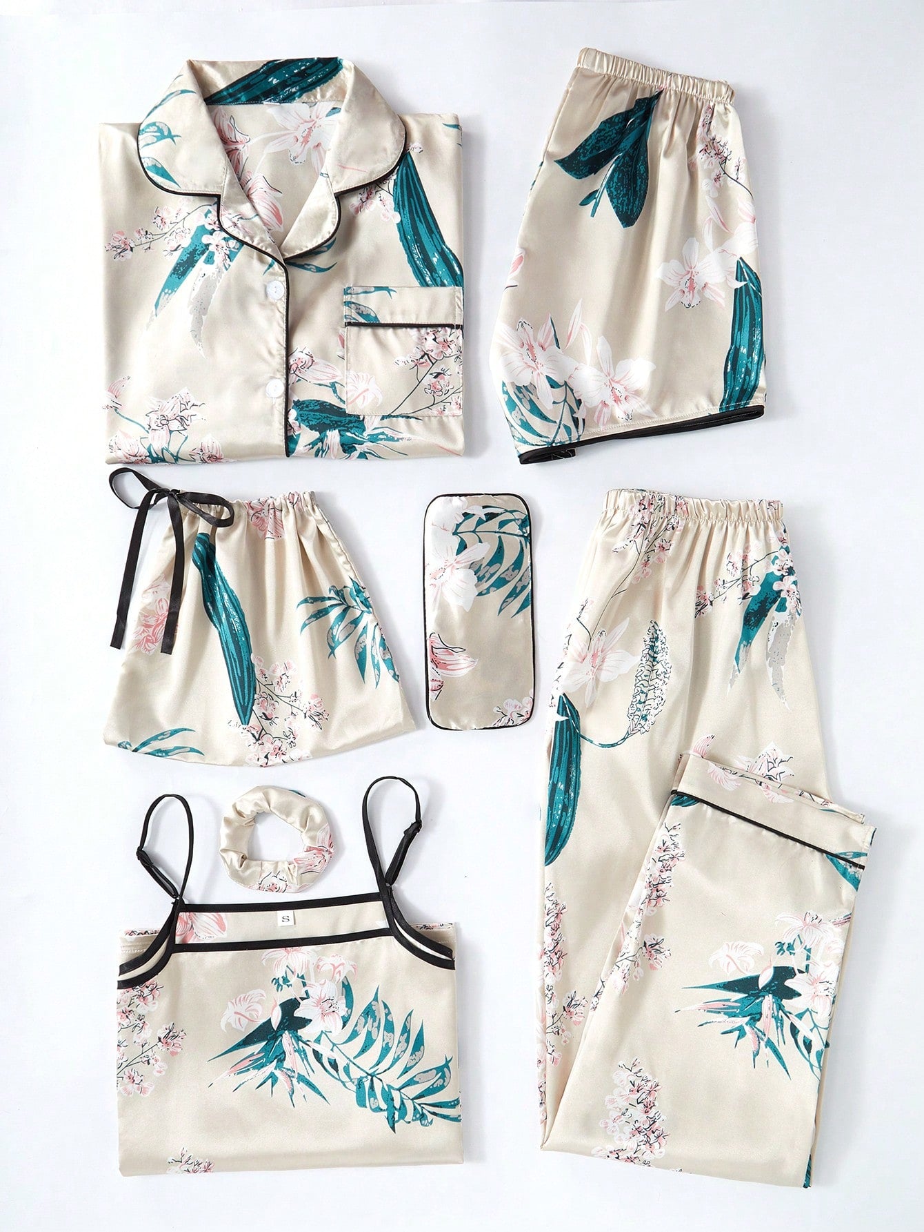 Conjunto Pijama 7 Peças Floral