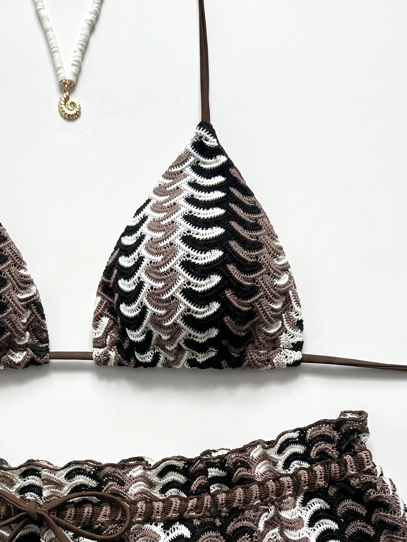 Conjunto Biquíni 3 Peças Tricô Resort