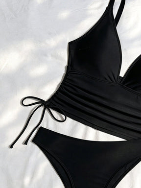 Tankini Drapeado Decote V Resort