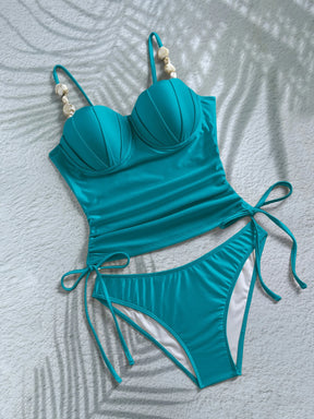 Tankini Drapeado Pérola Vintage