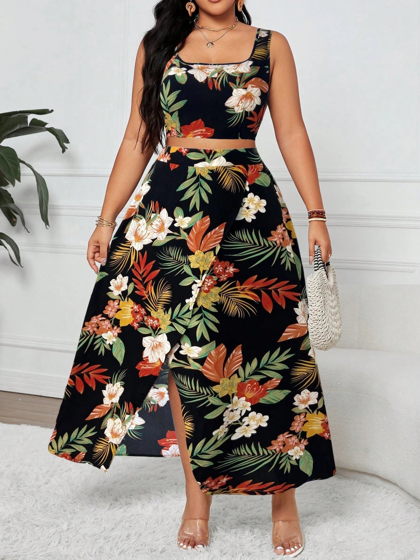 Conjunto Plus Size Casual Estampado