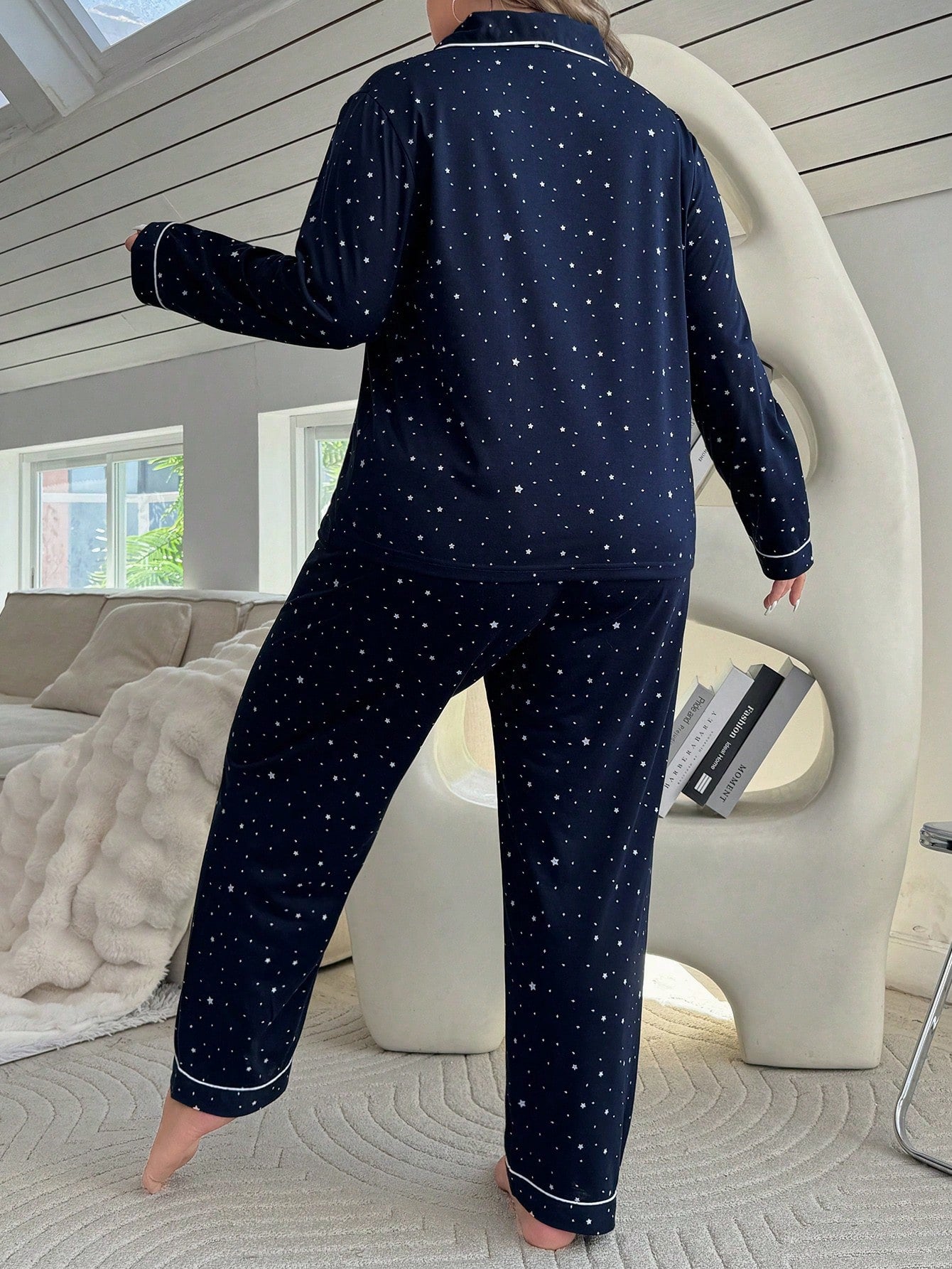 Pijama Plus Size Noite Estrelada