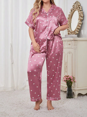 Pijama Plus Size Chuva De Corações