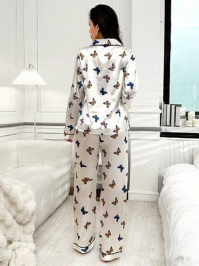Pijama Longo Jardim De Borboletas