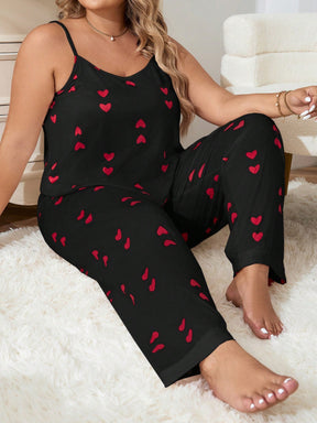 Pijama Plus Size Longo Coração