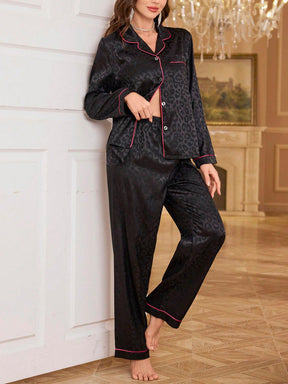 Pijama Cetim Noite Felina