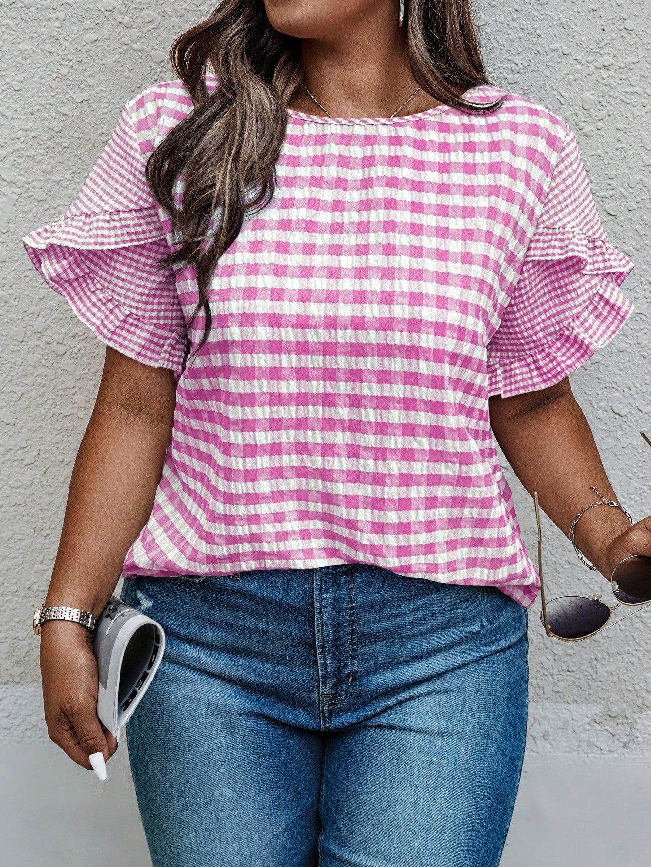 Blusa Plus Size Xadrez July