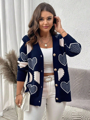 Cardigã Plus Size Coração