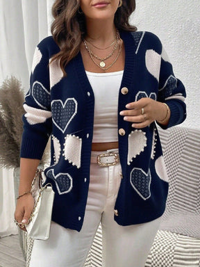 Cardigã Plus Size Coração