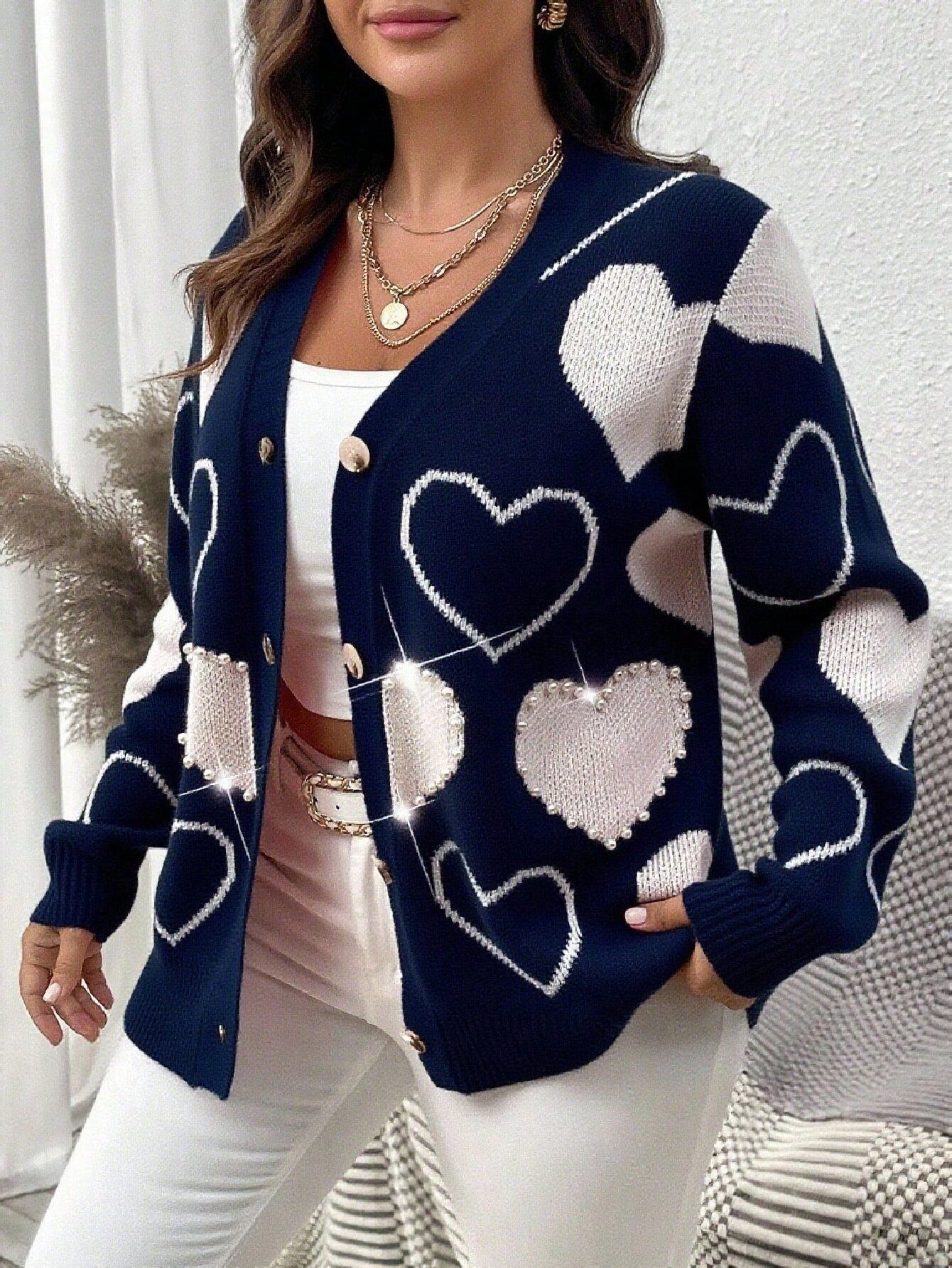 Cardigã Plus Size Coração