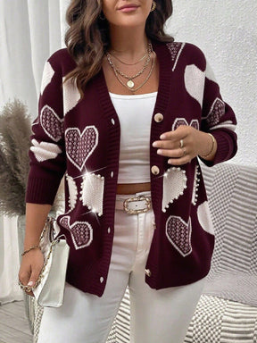 Cardigã Plus Size Coração