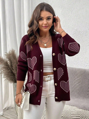 Cardigã Plus Size Coração