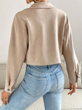 Jaqueta De Franja Cropped
