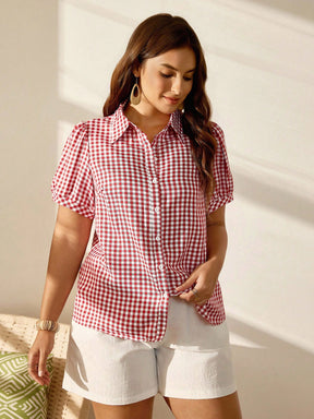 Camisa Plus Size Xadrez