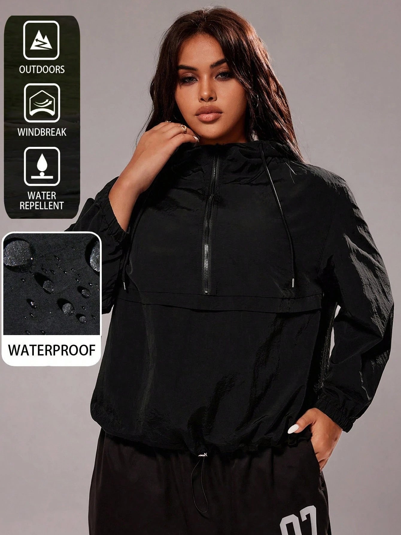 Corta-Vento Impermeável Plus Size Mia