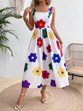 Vestido Longo com Decote