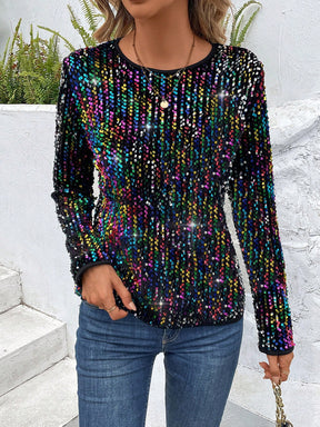 Blusa Manga Longa Luar Cintilante