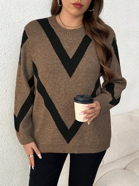 Suéter Plus Size De Tricô