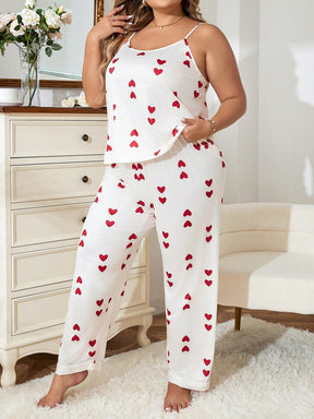 Pijama Plus Size Longo Coração