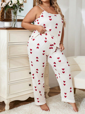 Pijama Plus Size Longo Coração