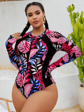 Maiô Plus Size Zíper na Frente