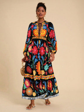 Vestido De Mangas Longas Outonal