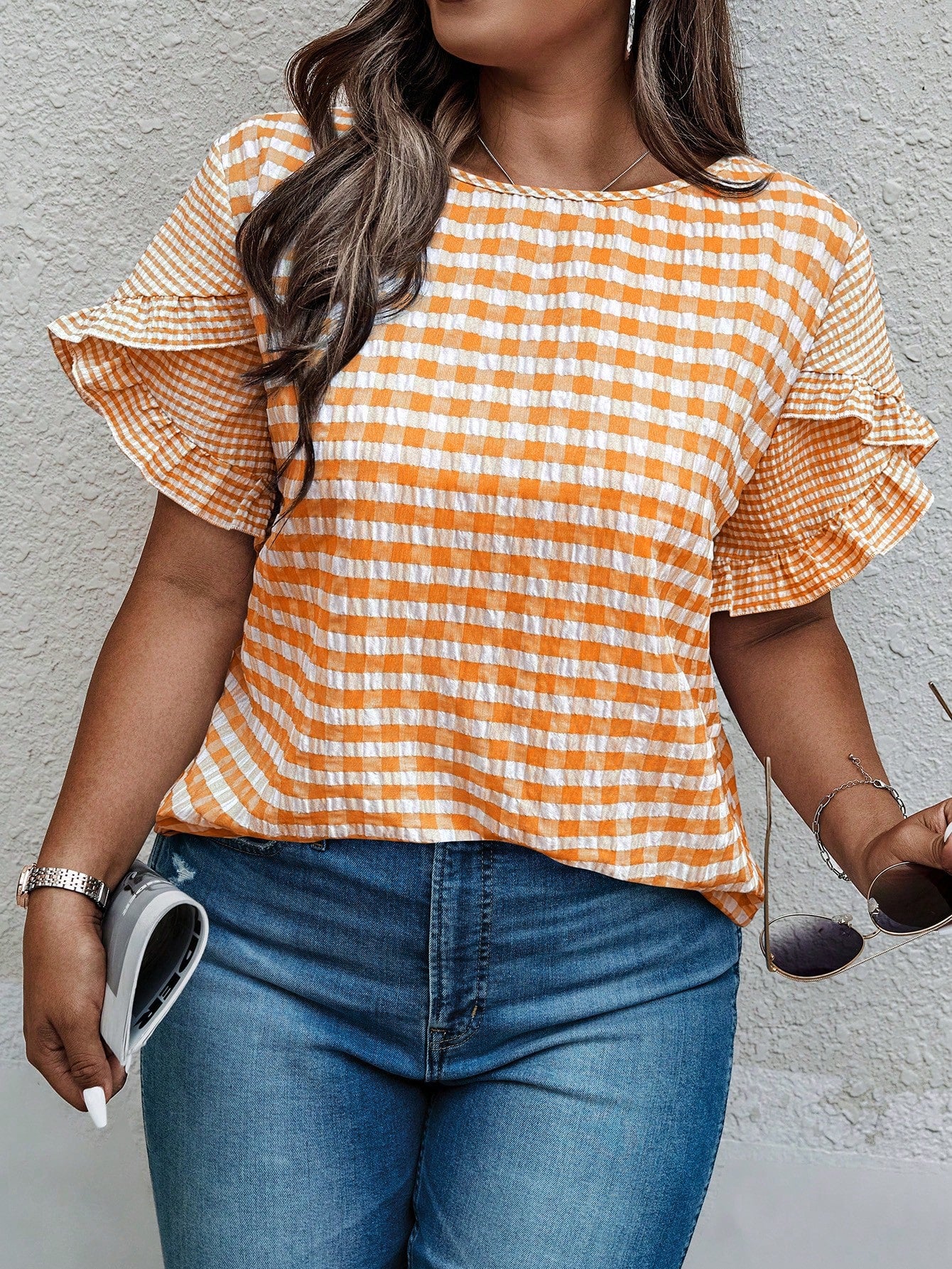 Blusa Plus Size Xadrez July