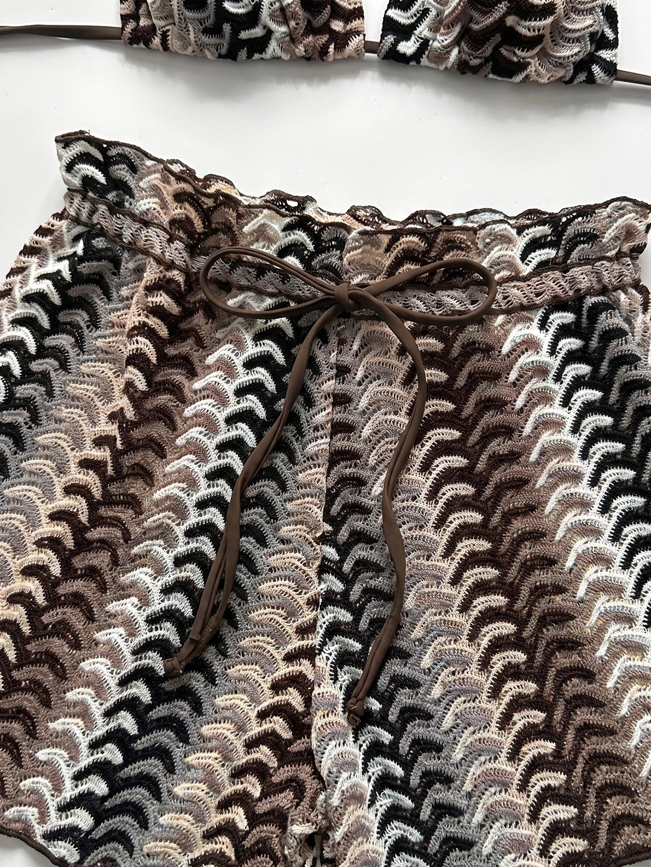 Conjunto Biquíni 3 Peças Tricô Resort