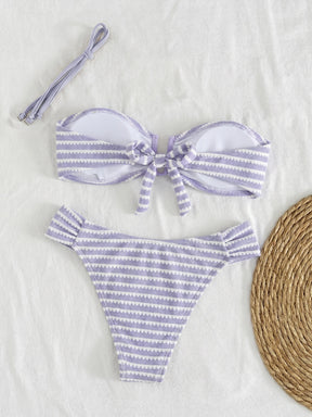 Biquíni Bandeau Listrado Náutico Camille