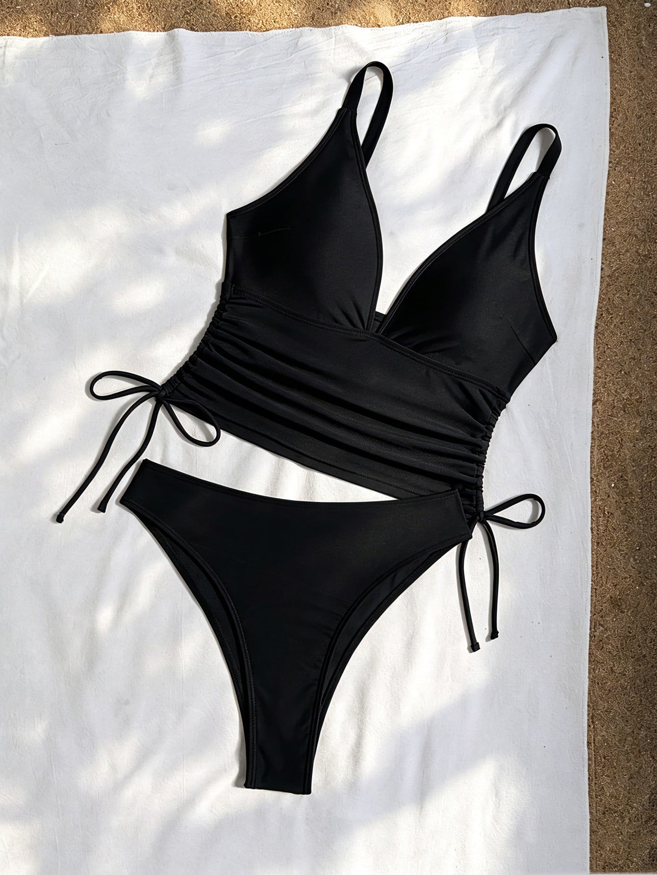 Tankini Drapeado Decote V Resort