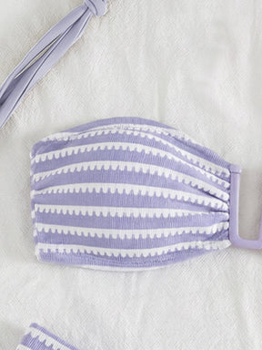 Biquíni Bandeau Listrado Náutico Camille